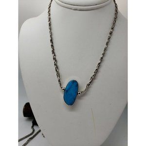 Necklace Reversible Turquoise Sunwest Silver Sterling